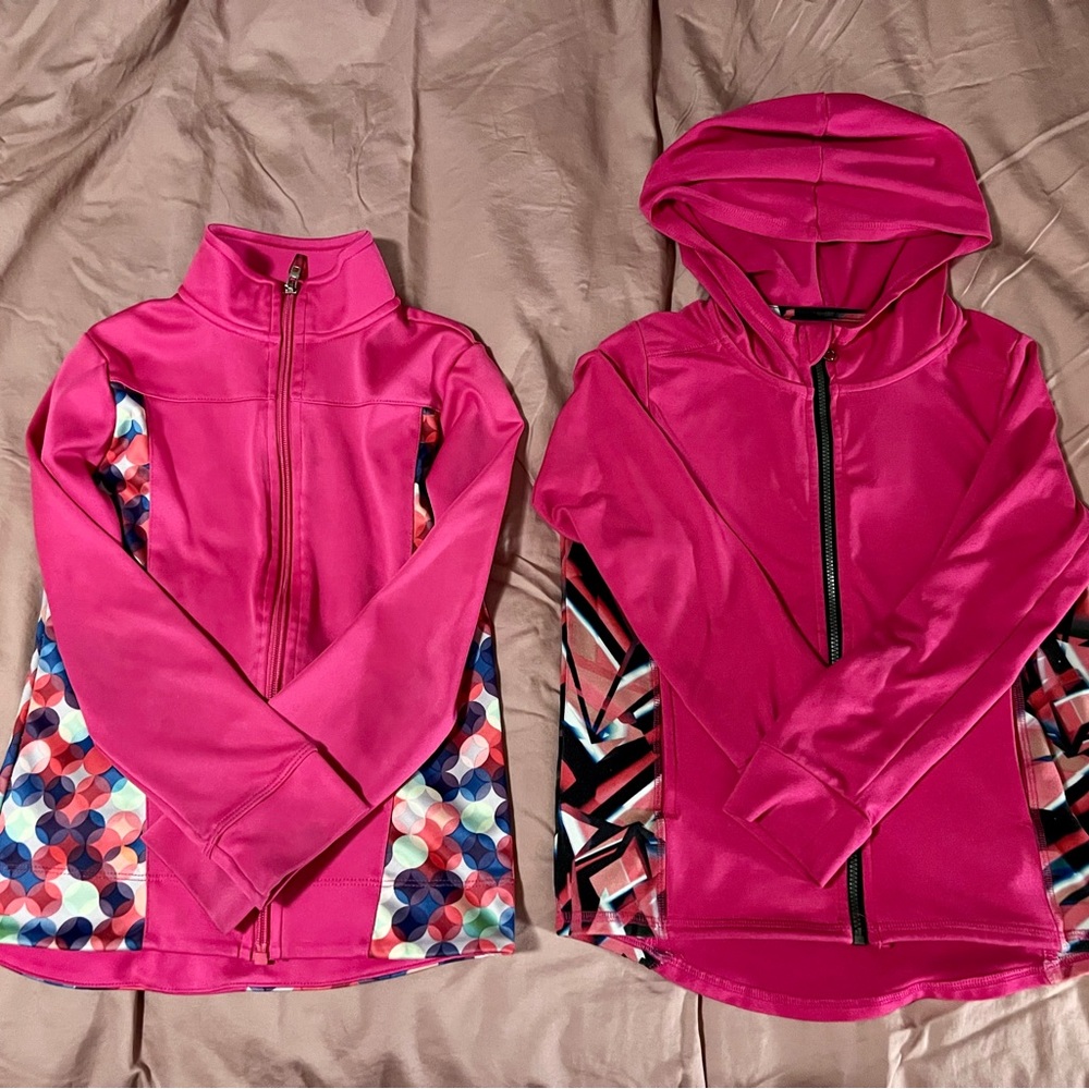 Girls athletic zip ups
